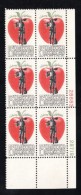 #1317 & #1320, Plate # Blocks Of 4 And 6 US Stamps, American Folklore Johnny Appleseed, Savings Bond Statue Of Liber - Plaatnummers