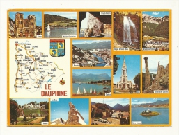 Cp, Carte Géographique, Le Dauphiné, Voyagée 1991 - Carte Geografiche