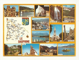 Cp, Carte Géographique, Le Dauphiné, Voyagée 1991 - Landkarten