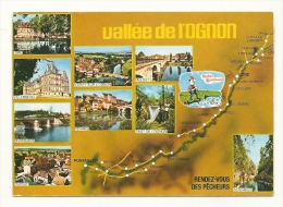 Cp, Carte Géographique, Vallée De L´Ognon, Voyagée 1991 - Landkarten