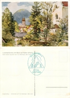 AK Spital Am Pyhrn Leonhardkirche F.X. Weidinger Aquarell A. Stempel Österreich Austria Autriche - Spital Am Phyrn