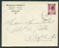 70 Centimes Joséphine-Charlotte Obl. Sc BINCHE Sur Lettre Du 20-VIII-1938 Vers Coxyde -  9316 - Covers & Documents