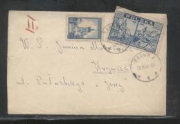 POLAND 1946 MIXED FRANKING LETTER RADOM 2 TO KRYNICA 2ZL GDANSK 3 ZL WARSAW - Covers & Documents