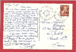 N° Y&T 335  ALGER  Vers FRANCE  Le  27 AVRIL1955  ( 2scans) - Storia Postale