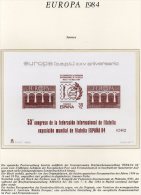EXPO Madrid 1984 Spanien 2632/4 SD-Block 7 ** 80€ 25 Jahre CEPT Brücken FIP Hoja Bridges Bloc Philatelic Sheet Bf Espana - Probe- Und Nachdrucke