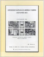 ESPAMER 1980 Spanien Block 21, SD3/80+ EK ** 44€ Skulptur Literatur M/s History Art Music Bloc Painting Sheets Bf Espana - Probe- Und Nachdrucke