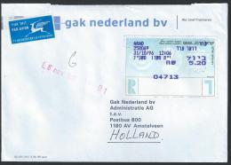 "Par Avion", Registered Cover From Arad To Netherlands; 31-10-1996 - Cartas & Documentos
