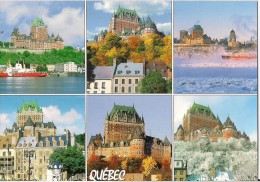 QUEBEC VUES DU CHATEAU FRONTENAC ETE AUTOMNE ET HIVER - Québec - Château Frontenac