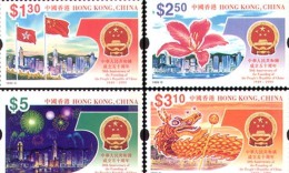 1999 HONG KONG 50 ANNI.OF P.R.CHINA 4V Stamp - Neufs