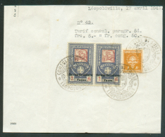 Timbres Consulaires De 2Fr(x2)-1Fr. Obl. Dc CONSULAT DE SUISSE * LEOPOLDVILLE Sur Partie De Document Du 17 Avril 1941 - - Steuermarken