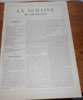 La Semaine Des Constructeurs. N°4. 24 Juillet 1886.Maison De Rapport à Paris. Habitation Particulière à Poissy. - Magazines - Before 1900