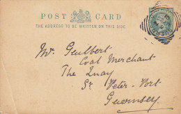 Great Britain UPU Postal Stationery Ganzsache Entier ½ P Queen Victoria GUERNSEY 1901 (2 Scans) - Interi Postali