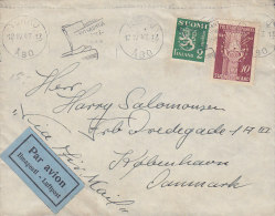 Finland Par Avion Luftpost Label TURKU (ÅBO) 1947 Ships Cover Brief S/S "Inger Dan" J. Lauritzen Schiffspost (2 Scans) - Cartas & Documentos