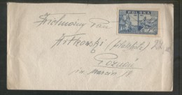 POLAND 1946 LETTER TO POZNAN WARSAW RUINS 3 ZL - Brieven En Documenten