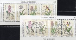 Wilde Orchideen 1982 Schweden Block 10 ** + O 8€ Blume Holunder-Knabenkraut Frauenschuh M/s Bloc Flower Sheet Bf Sverige - Blocchi & Foglietti