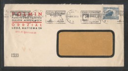 POLAND 1936 MIK36105B INTERNATIONAL TELEPHONE CALLS METER CANCEL LODZ 1 PILSUDSKI SHIP FRANKING - Lettres & Documents