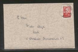 POLAND 1949 LETTER SZLARSKA POREBA TO LODZ 15ZL BIERUT SINGLE FRANKING - Covers & Documents