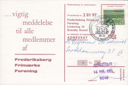 Denmark Sonderstempel FREDERIKSBERG Frimærke Forening 1965 Card Karte Limited Edition (Cz. Slania) (2 Scans) - Lettres & Documents