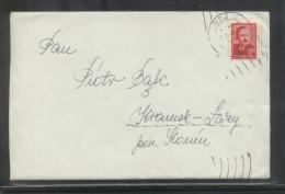 POLAND 1949 LETTER SINGLE FRANKING LODZ TO KRAMSK 15ZL BIERUT - Storia Postale