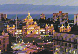 Canada Parliament Buildings At Dusk Victoria British Columbia - Victoria