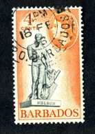 4957x)  Barbados 1953  - Scott # 238 ~  Used ~ Offers Welcome! - Barbados (1966-...)