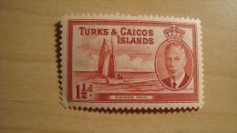 Turks And Caicos Islands  1950  Scott #107  MH - Turks E Caicos