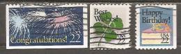 USA. Scott # 2267,71-72 Used From Booklet  Special Occasions 1987 - 1981-...