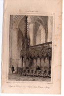Gravure Sur Acier , XIX éme Siècle , 13 X 21 Cm  ,siège De L´Evèque Dans L´église Notre Dame à Rodez  , Frais Fr : 1.60€ - Estampas & Grabados
