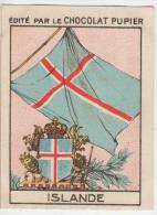 Image Chocolat Pupier 68 X 52 Mm Europe - Iceland - Islande - Heraldry - Flag - Drapeau Et Armoiries - Islanda