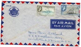 Barbados Old Cover Mailed To USA - Barbados (...-1966)