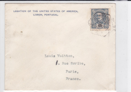 PORTUGAL - 1931 - ENVELOPPE De La LEGATION Des ETATS UNIS à LISBONNE Pour PARIS - Poststempel