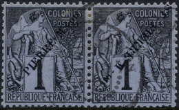 SAINT PIERRE ET MIQUELON N°18+18A TENANT A SURCHARGE RENVERSEE OBLITERE - Used Stamps