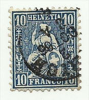 1862 - Svizzera 36 Helvetia Seduta C2662 - Used Stamps