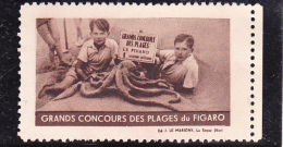 VIGNETTE GRANDS CONCOURS DES PLAGES DU FIGARO - Vignetten (Erinnophilie)