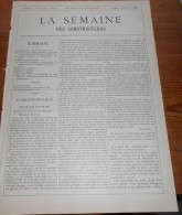 La Semaine Des Constructeurs. N°15. 9 Octobre 1886. Château De Chantilly. - Magazines - Before 1900