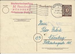 ALEMANIA NURNBERG ENTERO POSTAL 1947 - Cartes Postales - Oblitérées