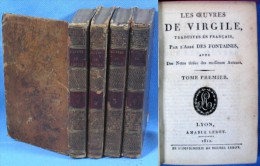 Les Œuvres De VIRGILE / 4 Tomes Des Éditions Aimable Leroy, En 1812 / Latin - Français - Alte Bücher