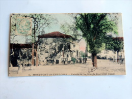 Carte Postale Ancienne : MONTFORT EN CHALOSSE : Entrée De La Grande Rue , Coté Ouest , Animé Attelage - Montfort En Chalosse