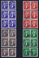 Switserland: 1939, Mi 344 - 355 In 2-blocks  Used - Used Stamps