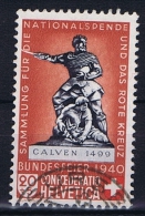 Switserland: 1940, Mi 366 A Braunlich Rot  Used I - Gebraucht