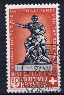 Switserland: 1940, Mi 366 A Braunlich Rot  Used I - Usati