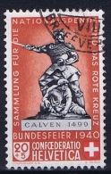 Switserland: 1940, Mi 366 A Braunlich Rot  Used I - Gebruikt