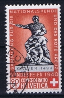 Switserland: 1940, Mi 366 A Braunlich Rot  Used I - Gebruikt