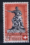 Switserland: 1940, Mi 366 A Braunlich Rot  Used I - Usados