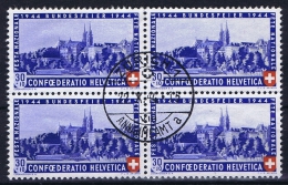 Switserland: 1944, Mi 434 In 4-block Used - Usados