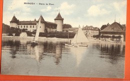 Z0565 Morges. Dans Le Port, Voiliers. Cachet Morges 1932 Vers France Sur Timbre Colombe Conférence Du Désarmement - Morges