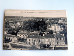 Carte Postale Ancienne : VILLENEUVE DE MARSAN : Vue Panoramique , Halle Aux Grains - Villeneuve De Marsan