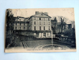 Carte Postale Ancienne : CARRIERE SUR SEINE : La Mairie , Ancien Chateau En 1919 - Carrières-sur-Seine