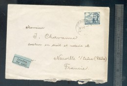 Enveloppe Par Avion Tchécoslovaquie 1947 Pour La France - Briefe U. Dokumente