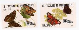 SAO TOME ET PRINCIPE PAPILLONS (Yvert  N° 1062/63) Serie Complete Neuve MNH ** - Schmetterlinge
